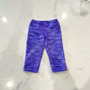 Zella Girls Purple Space Dye Cropped Leggings Size S (7/8)